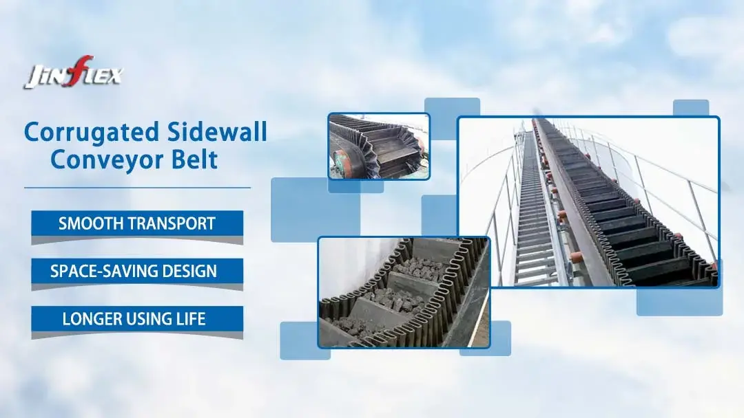 JINFLEX corrugated edge conveyor belt breaks through the 90°vertical conveying technology barrier