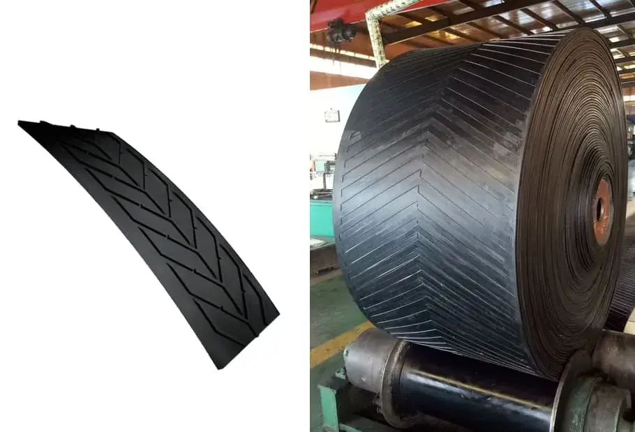 Chevron Conveyor Belt | Non-Slip Pattern Belt for Incline Conveying