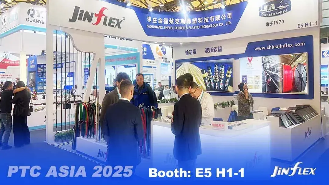 PTC ASIA 2025 Opens Today: Jinflex Highlights Rubber Conveyor Belts at Booth E5-H1-1​