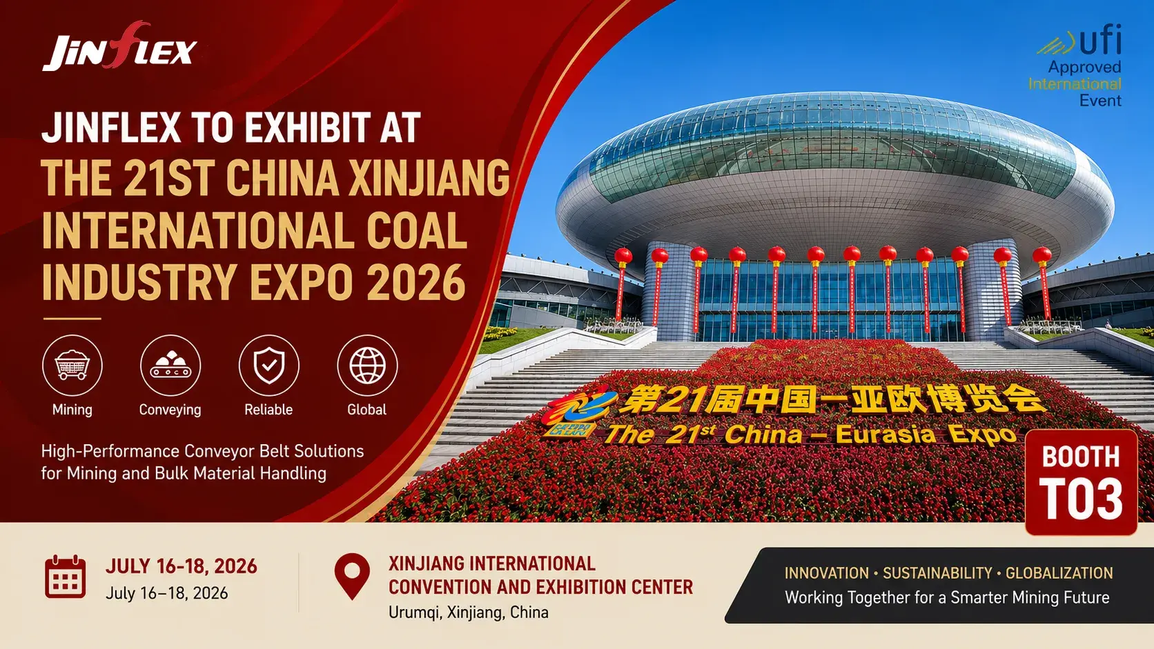 JINFLEX to Exhibit at the 21st China Xinjiang International Coal Industry Expo 2026