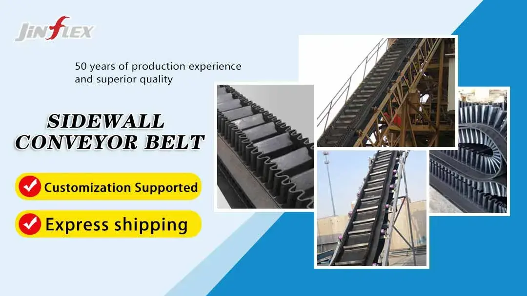 Jinflex corrugated sidewall conveyor belt: maximizing space utilization and minimizing global industrial downtime